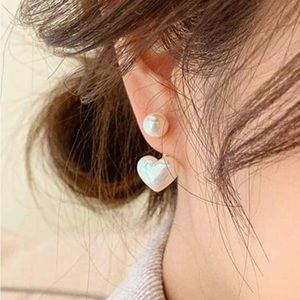Faux Pearl Decor Stud Earrings